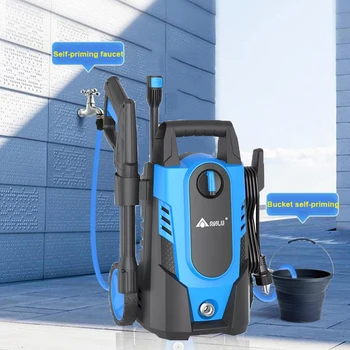 1400W High Pressure Car Washer 220V Car Wash Machine 105bar Car Wash Pump with Water Gun Foam Lance 5m Hose High Pressure Cleane 1