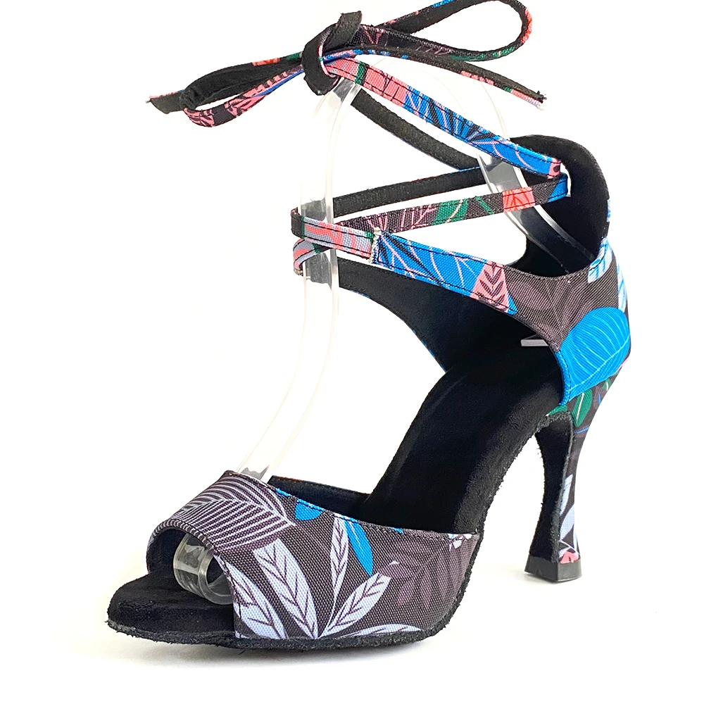 Latin dance shoes Woman Latin Dance Shoes Shining Women Salsa party Ballroom shoes 2022 Latin Salsa High Heels