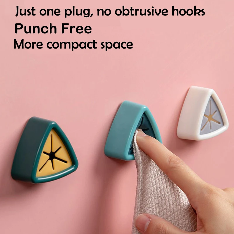 

Punch Free Towel Plug Holder Bathroom Organizer Rack Towels Storage Wash Cloth Clip Bathroom Kitchen Hook Rack Accessories Tool