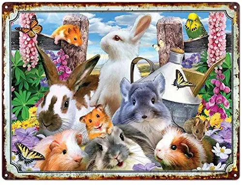 

Пасхальный знак в виде кролика-отличный знак для гаража или мужской пещеры, ретро металлический знак, винтажные весенние знаки для сада и дв...