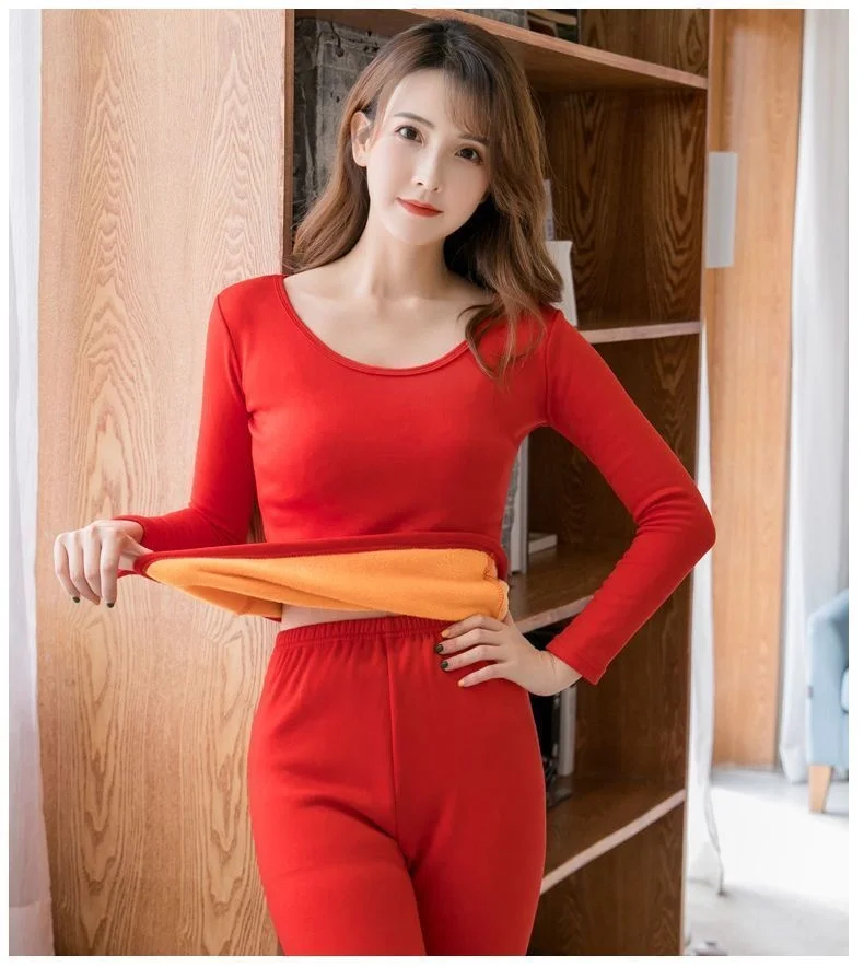 

Женская бархатная утепленная нижняя рубашка на осень и зиму, теплый облегающий женский топ, новое термобелье, однотонные комплекты