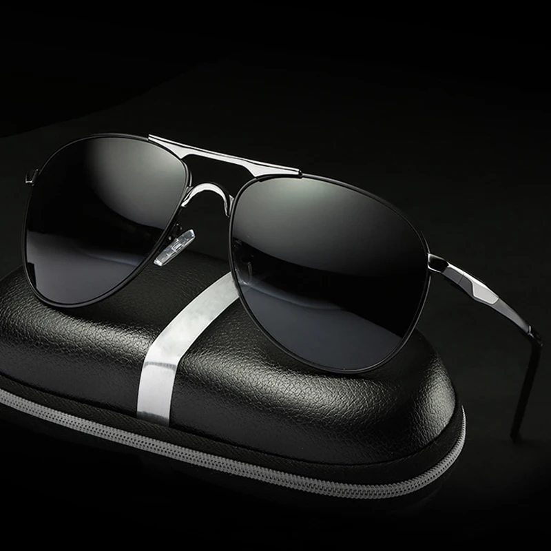 

Солнцезащитные очки Мужские поляризационные, винтажные брендовые дизайнерские модные солнечные очки-авиаторы для вождения, с защитой от ультрафиолета, черные