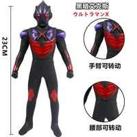 23cm large soft rubber ultraman x darkness action figures model furnishing articles childrens assembly puppets toys