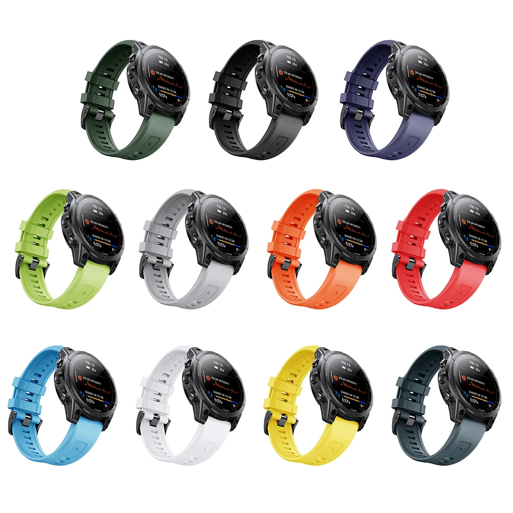 

Силиконовый ремешок для наручных часов, браслет для спортивных часов Garmin Fenix 7X 6X 5X 5X Plus Fenix 3 3 HR, умные часы, 26 мм