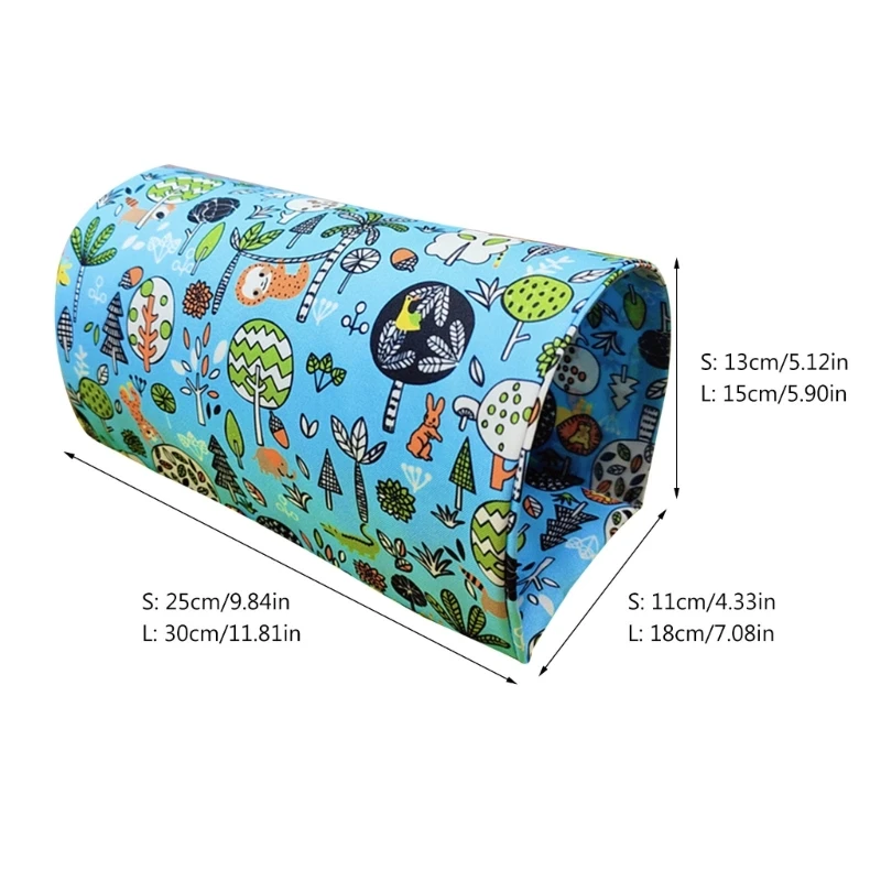 Rabbit Tunnel 2 Entrances Tube Cute Hideouts Cage Decorations Accessories for Sugar-Glider Guinea-Pig Ferret Hamsters images - 6