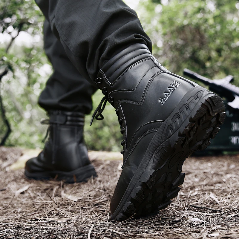 Professional Tactical Military Boots Men's Hiking Boots Comfortable Outdoor Sports Shoes Men's Police Desert Safety Work Shoes