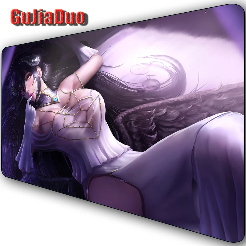 

80x40 Albedo Large Size Sexy Anime Girl Mouse Pad Laptop Play Mat Non-slip Comic Mousepad Gaming Accessories Kawaii Pc Cushion