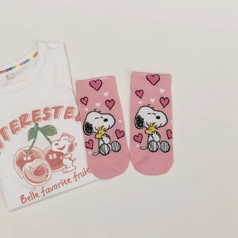 Носки-лодочки Snoopy женские тонкие спортивные дышащие поглощающие пот Короткие