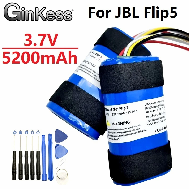 

Новинка 5200 мАч запасная батарея для динамика для JBL Flip 5 Flip5 JBLFLIP5 батареи Бесплатные инструменты