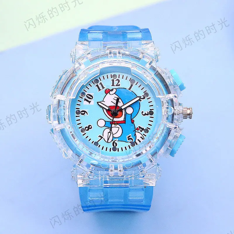 

Doraemon Children's Luminous Toy Watch Seven Color Flash Animation Toy Boys and Girls Birthday Gift Watch