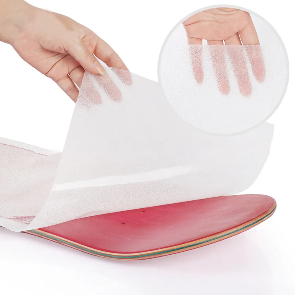 

PET Skateboard Sticker Transparent Adhesive Sandpaper For Scooters Longboards Double Rocker Boards Protector Deck Cover