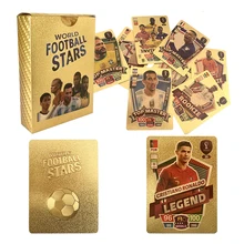 10-55Pcs Ballsuperstar Gold Card Star Limited Edition Signature Series Trading Football Player Card Children's Collect Gift Bags