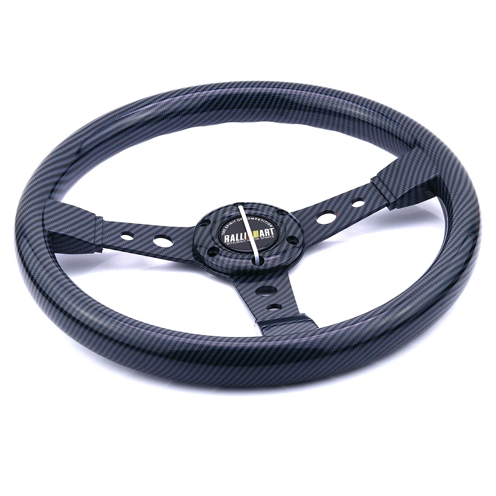 Спортивное Рулевое Колесо Ralliart из черного углеродного волокна 14 дюймов/350 мм |