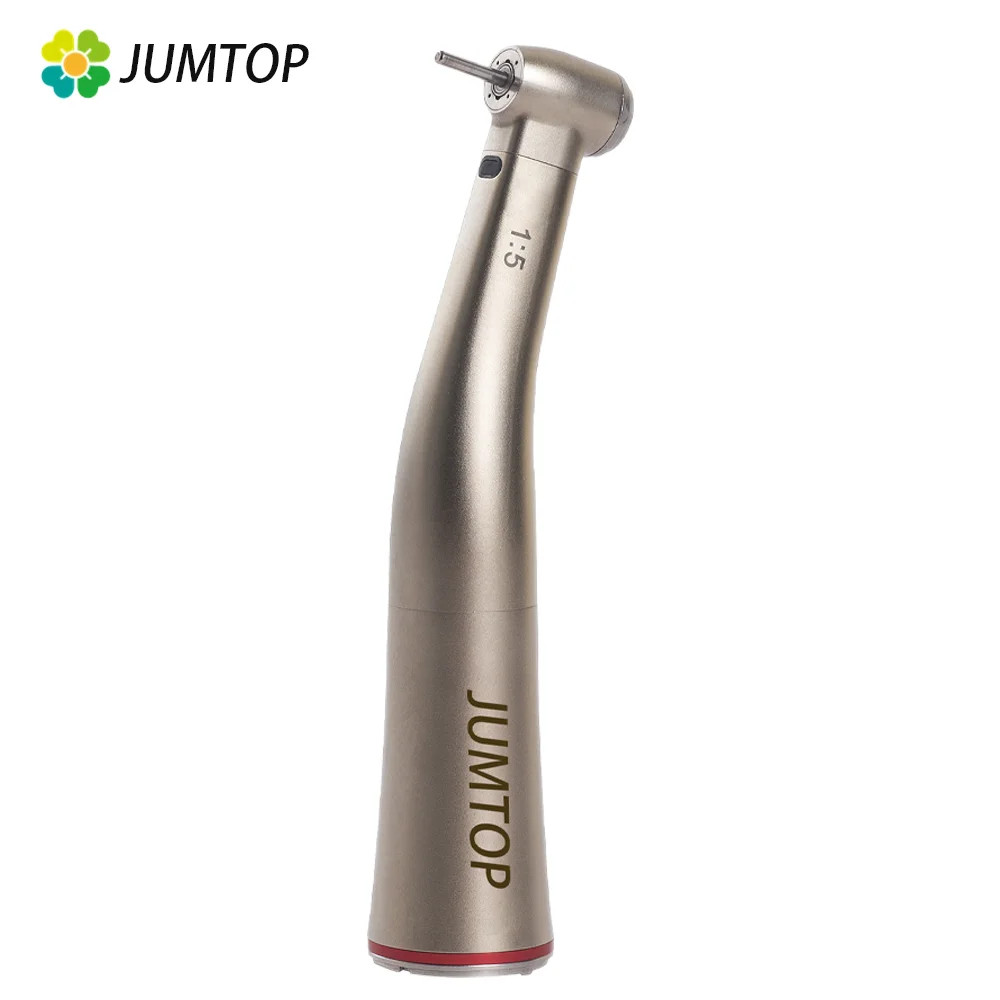 

Dental 1:5 Increasing Contra Angle Low Speed Handpiece Push Button Internal Four Way Spray For Brushless Electric Micromotor