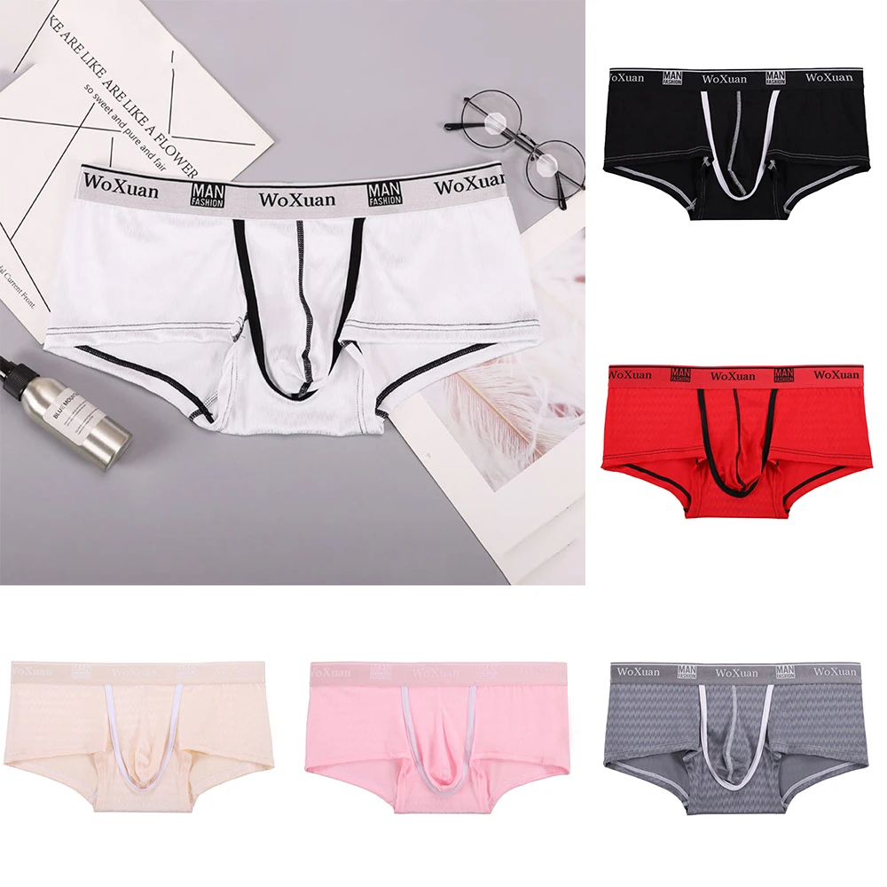 

Mens Boxers U Convex Pouch Underwear Shorts Large Size Shorts Soft Sexy Breathable Underpants Fashion Underpants Male M-2XL