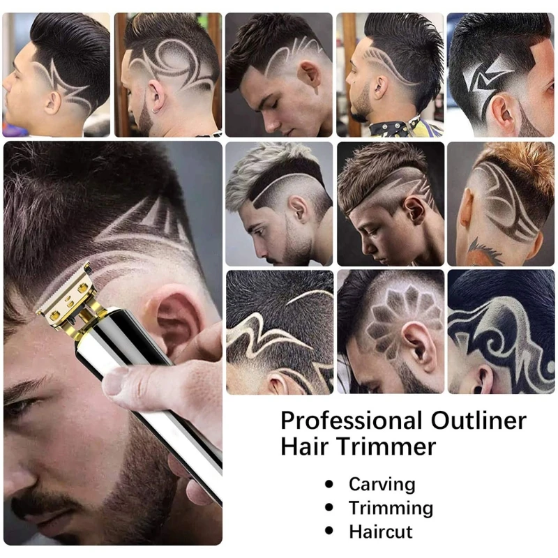 

Silent Cordless Electric Hair Trimmer Shaving Machine Hair Clippers with 4 Limit Combs Professional Hair Cutting Tools