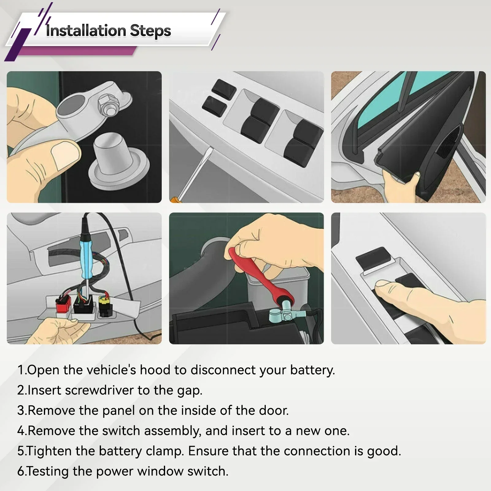 Автомобильный электрический главный переключатель стеклоподъемника регулятор