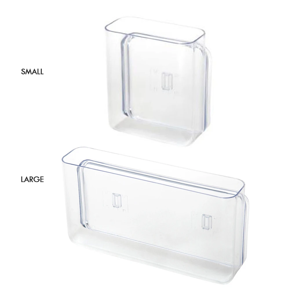 

Transparent Wall Mount Storage Box Punch Free Acrylic Hanging Organizer Case for TV/Air Conditioner Remote Control Organizer