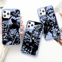 one piece luffy anime phone case for iphone 13 12 mini 11 pro max x xr xs 8 7 6s plus candy purple silicone cover