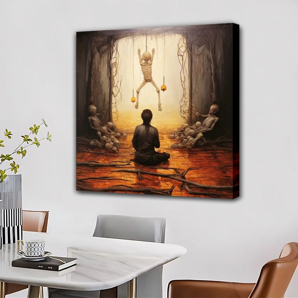 

Forbeauty пещера камень несколько каркасов Сидящая по-прежнему рамка галерея холст живопись красочная ваза античный для украшения дома