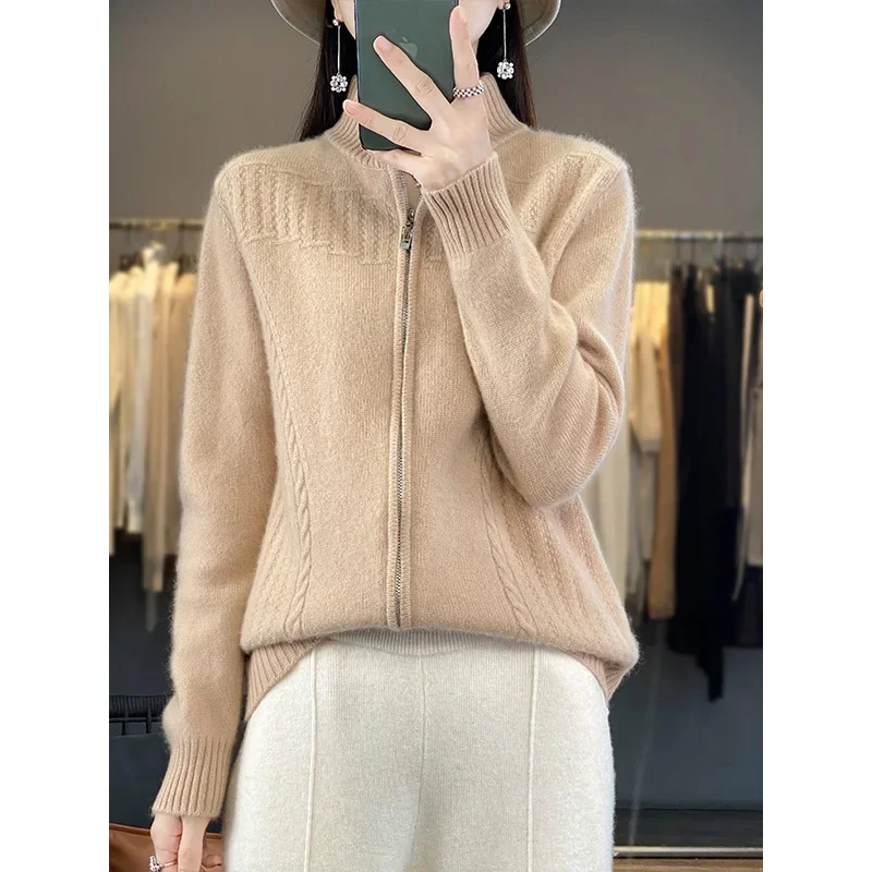 Женские свитера Smpevrg женский кардиган пальто с длинным рукавом и высоким