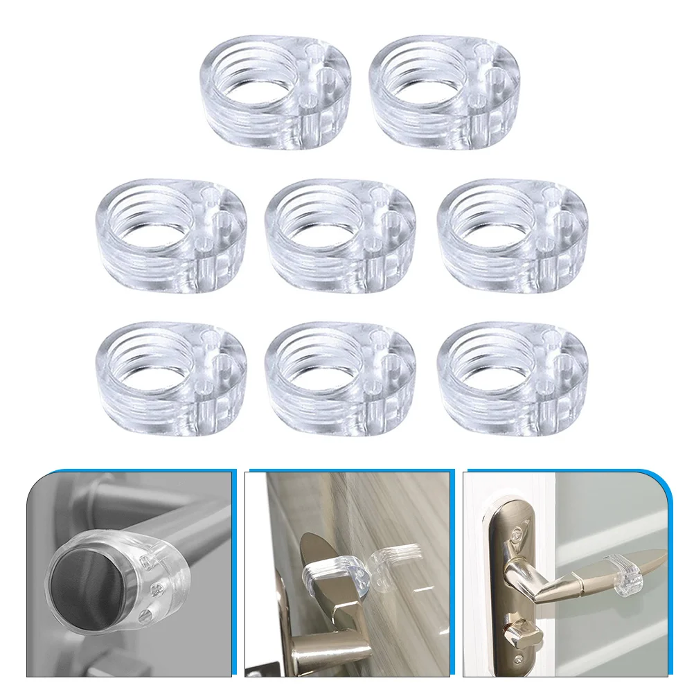 

Door Wall Knob Protector Handle Bumper Stopper Clear Anti Collision Ring Cover Stop Covers Transparent Child Self Handles Knobs