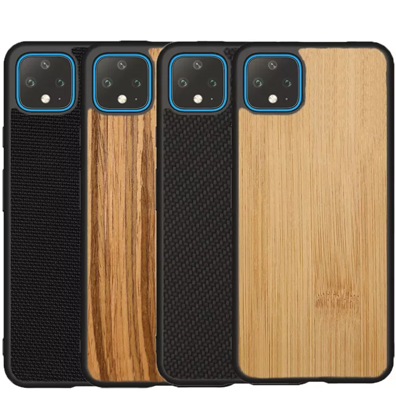 

Wooden Case for Google Pixel 6 Case Carbon Fiber Cover for Google Pixel 5 Pixel 4XL 6XL Wood Soft Case Pixel 4a Cover