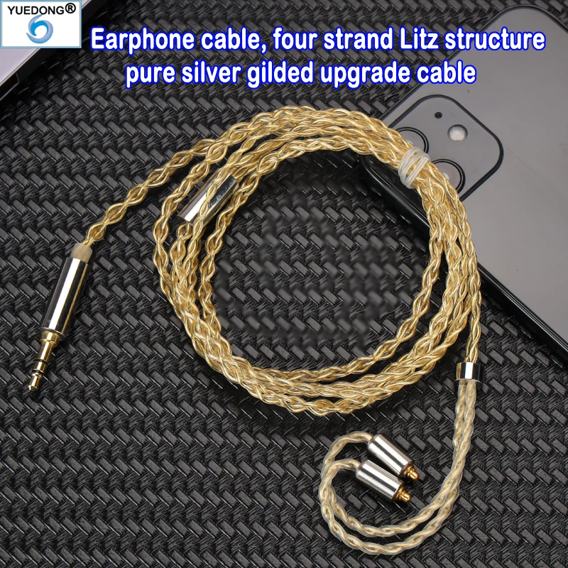 

Кабель для наушников MMCX N5005, 4-жильный аудиокабель из золотистого/серебристого/медного сплава с штифтами 3,5/0,75 мм, 0,78 мм