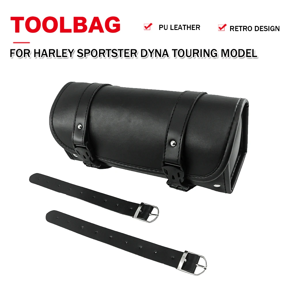 

For Harley Sportster Dyna Touring Model Motorcycle Saddle Bag Side PU Leather Universal Luggage Bag Saddlebag Storage Tool Pouch