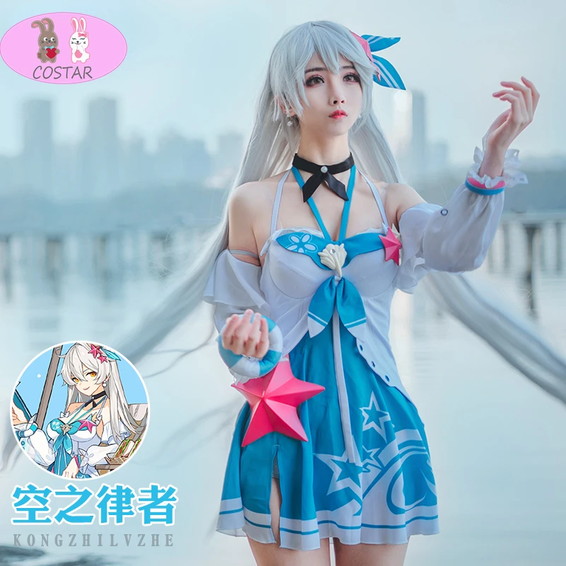 

Honkai Impact 3rd Kiana Kaslana Cosplay Costume Anime Game Outfit Halloween Swimsuit Lovely Women Dresses