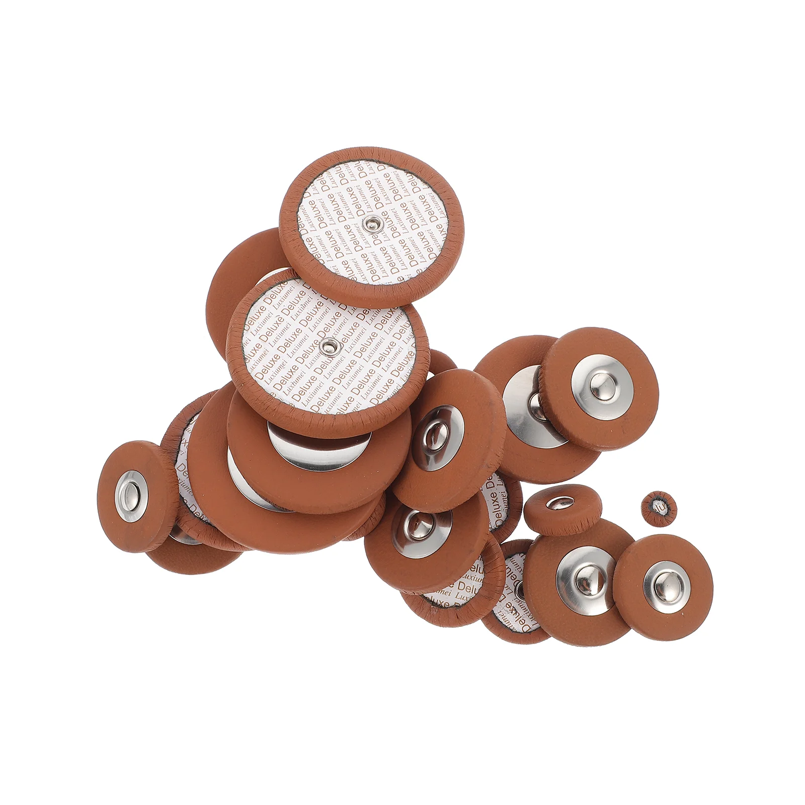 

25pcs Sax Pads Accessories Round Beginner Sax Pads Home for Alto Saxophone (Light Brown)