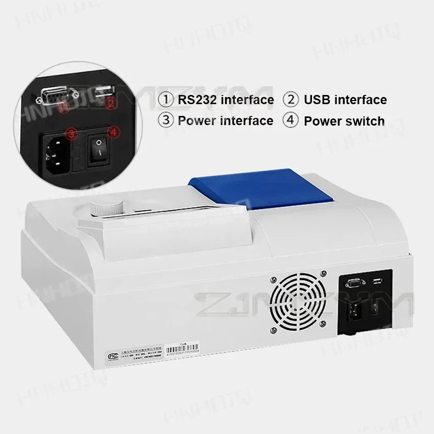 Видимый спектрофотометр 722N Vis Фотометр Длина волны 325-1000 нм (2 нм) ЖК-дисплей с