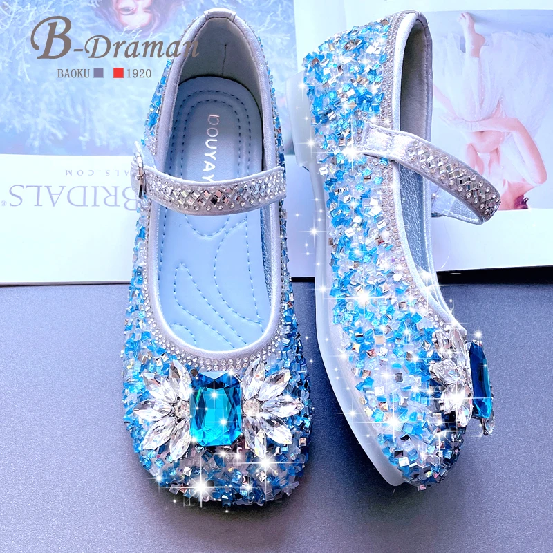 Princess Shoes Children's Crystal Shoes 2022 New Baby Fashion Soft-soled Flash Diamond Shoes Girls Shoes Toddler Shoes Girl enlarge