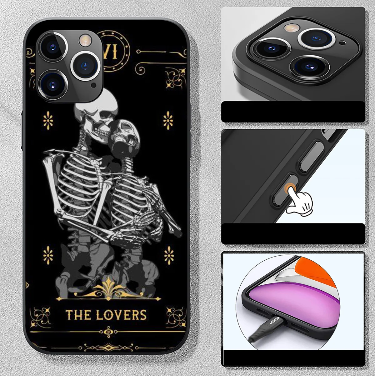 FL125 Moon Tarot Card Divine Skull Case for Samsung Galaxy A41 A42 A71 A72 A73 J2 J4 J5 J6 J7 J8 A6 A7 A8 A9