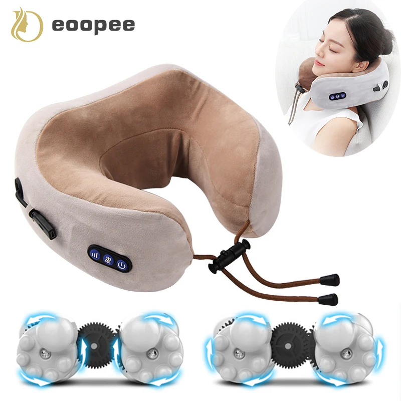 

Массажер Электрический U-образный для шеи, многофункциональная переносная массажная подушка с подогревом для расслабления, путешествий, до...