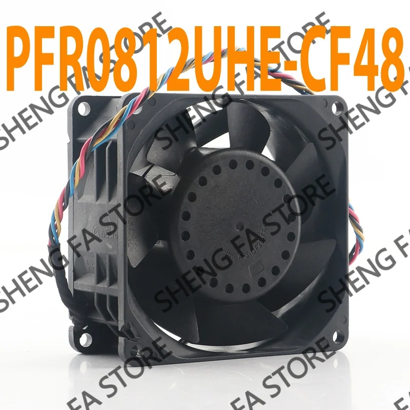 Фото Вентилятор охлаждения AC EC 8038 80X80X38MM 8CM Delta 5V 24V 48V DC 12V 1.50A с высоким объемом воздушного потока для серверов и ноутбуков, 4-проводной, PWM, PFR0812UHE №4