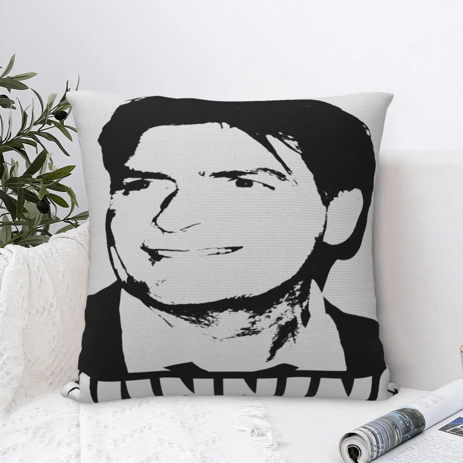 

Официальная подушка с лицом выигрыша Чарли Шина чехол для кровати искусственная Подушка Чехол Белая Подушка Декоративные подушки для спал...