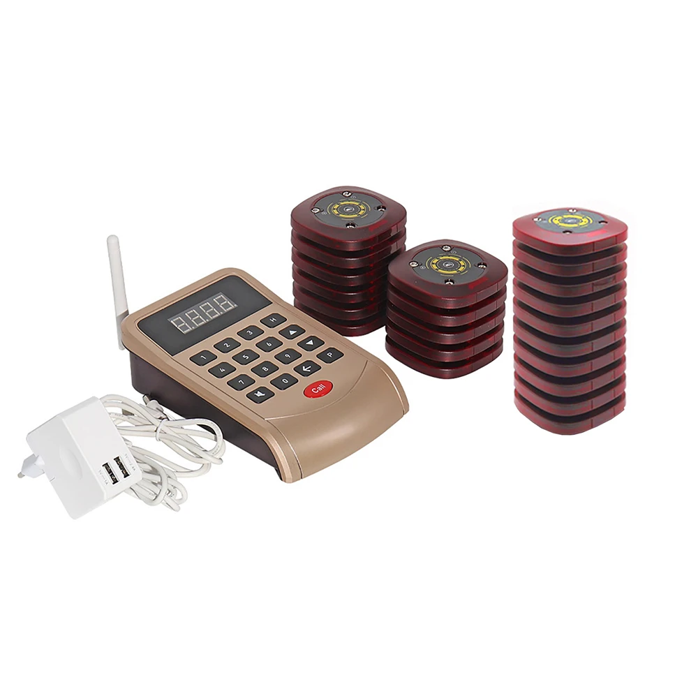 

Wireless Pager Buzzer Vibrating Ring Calling System Queuing Paging System for Restaurant Coffee Shop Meal Picker Machine Timer