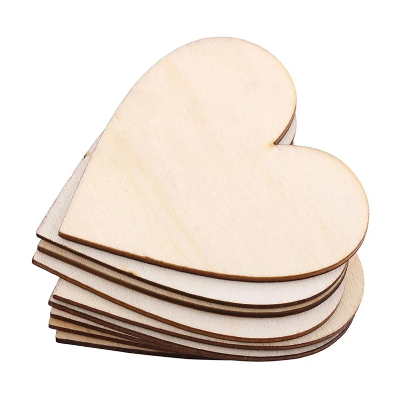 

20Pcs DIY Love Heart Wood Slices For Home Decorative Crafts Scrapbooking Holiday Party Embellishments Wedding Gifts Decoration
