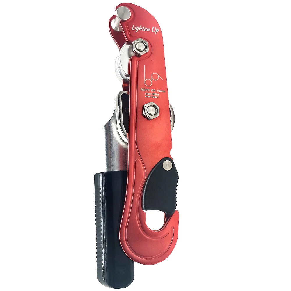 

Self Braking Double Stop Descender Belay Device Rock Climbing Rescue Gear for Rock Climbing Mountaineering Exploring Rappelling