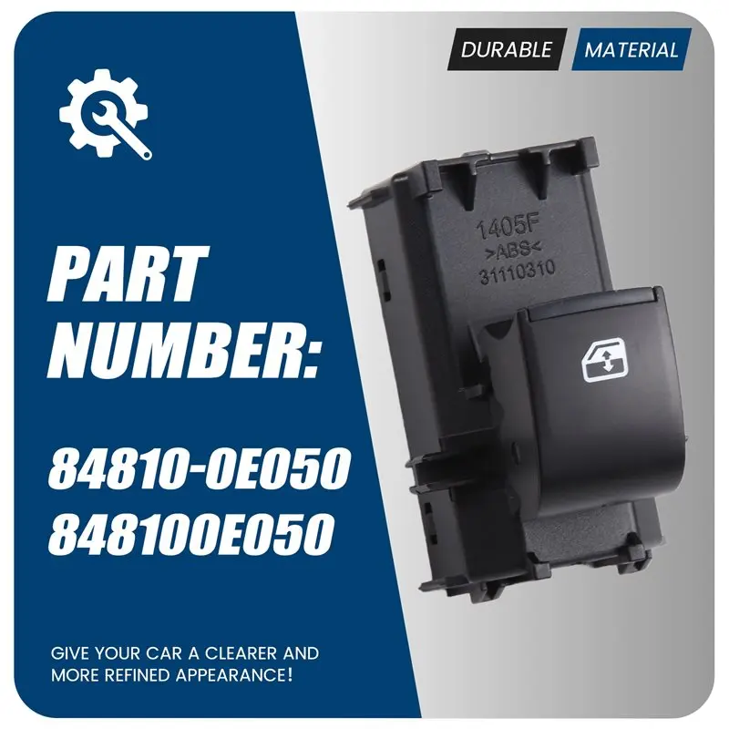 Фото Комплект переключателей стеклоподъемников 84810-0E050, 2 шт., для Toyota Highlander 15-20, Camry 11-17, кнопка подъема заднего стекла 848100E050 №4