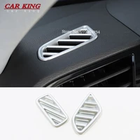 abs mattecarbon fiber car front small air outlet decoration cover trims car styling for audi q3 2019 2020 accessories 2pcs