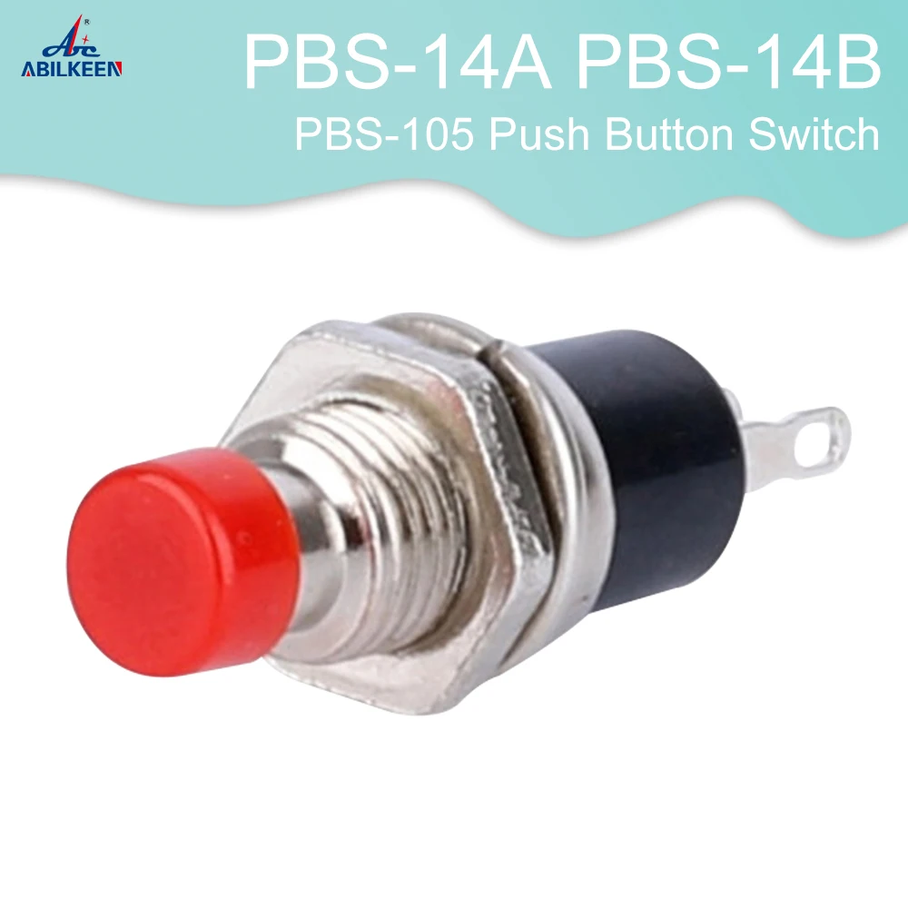100 шт. 7 мм PBS-105 кнопочный переключатель 2 шпильки OFF-(ON) моментальный нормально разомкнутый 1A 250VAC Self-остальное переключатели