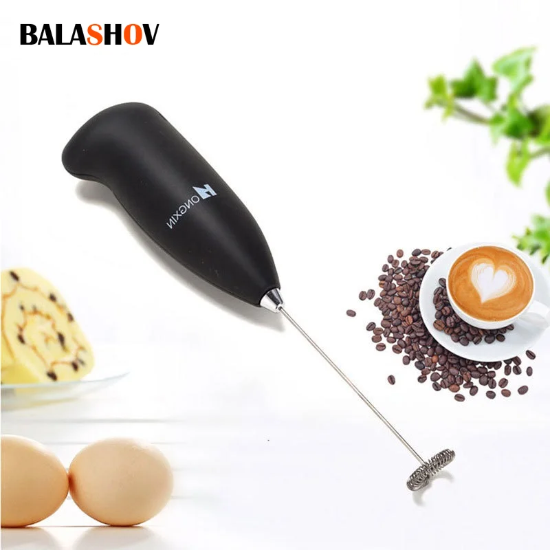 Electric Milk Frother Egg Beater Handheld Stainless Steel Mixer For Chocolate Cappuccino Stirrer Foamer Coffee Maker Whisk Tools