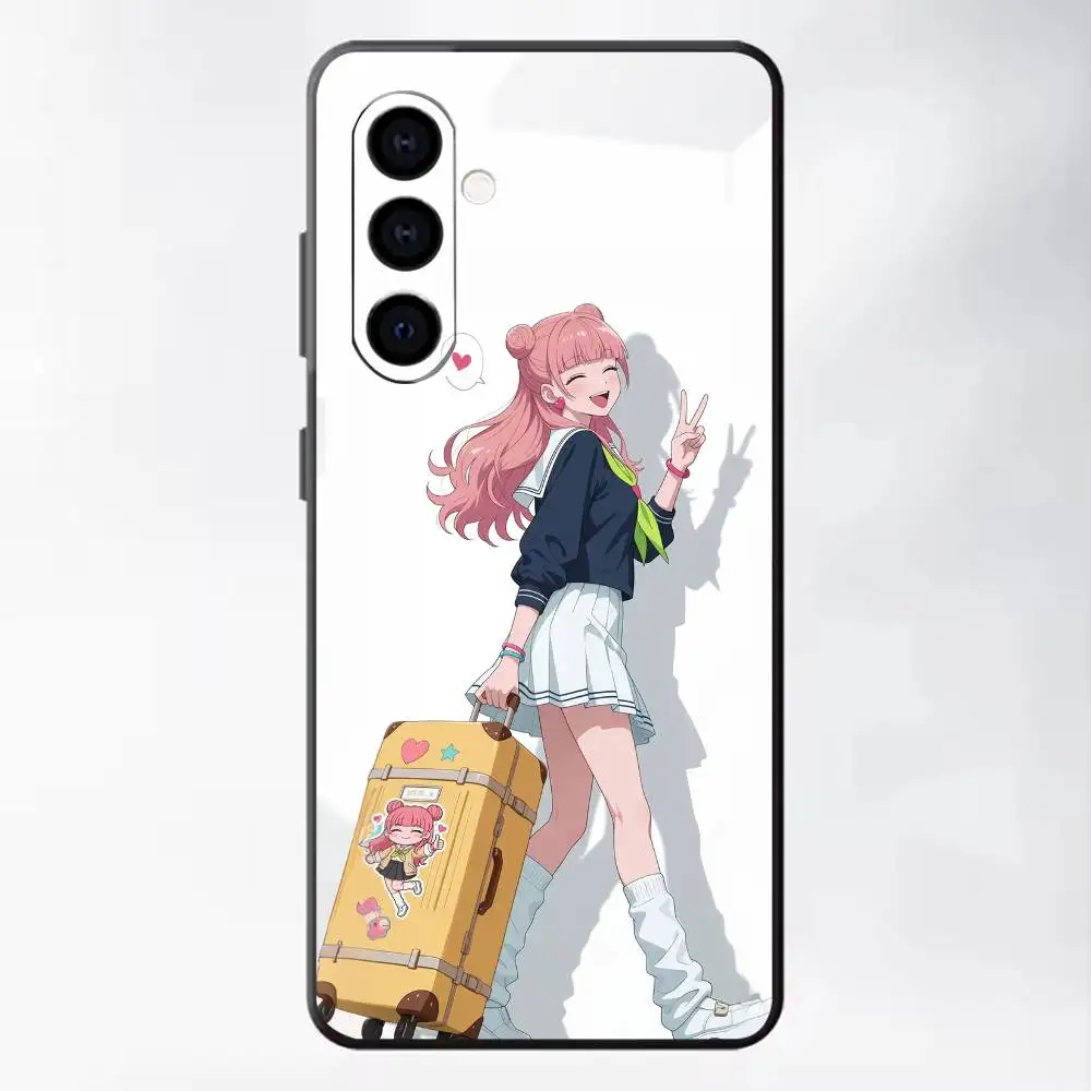 Фото Чехол для телефона Opposite You and Me Miyu Suzuki для Samsung A73 20,21s,22,31,32,52,53,72, мягкий черный корпус №2