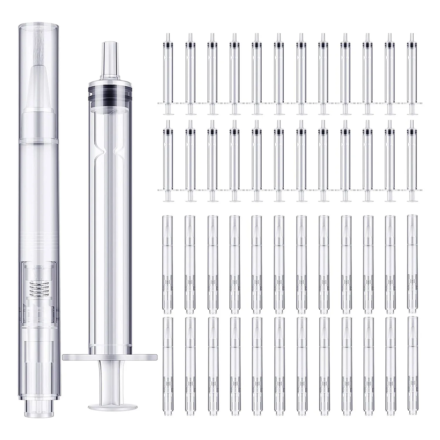 

48 Pcs Paint Touch Up Pen Transparent Paint Pen Empty Oil Pen with Brush Cuticle Oil Pens Refillable Brush Pen
