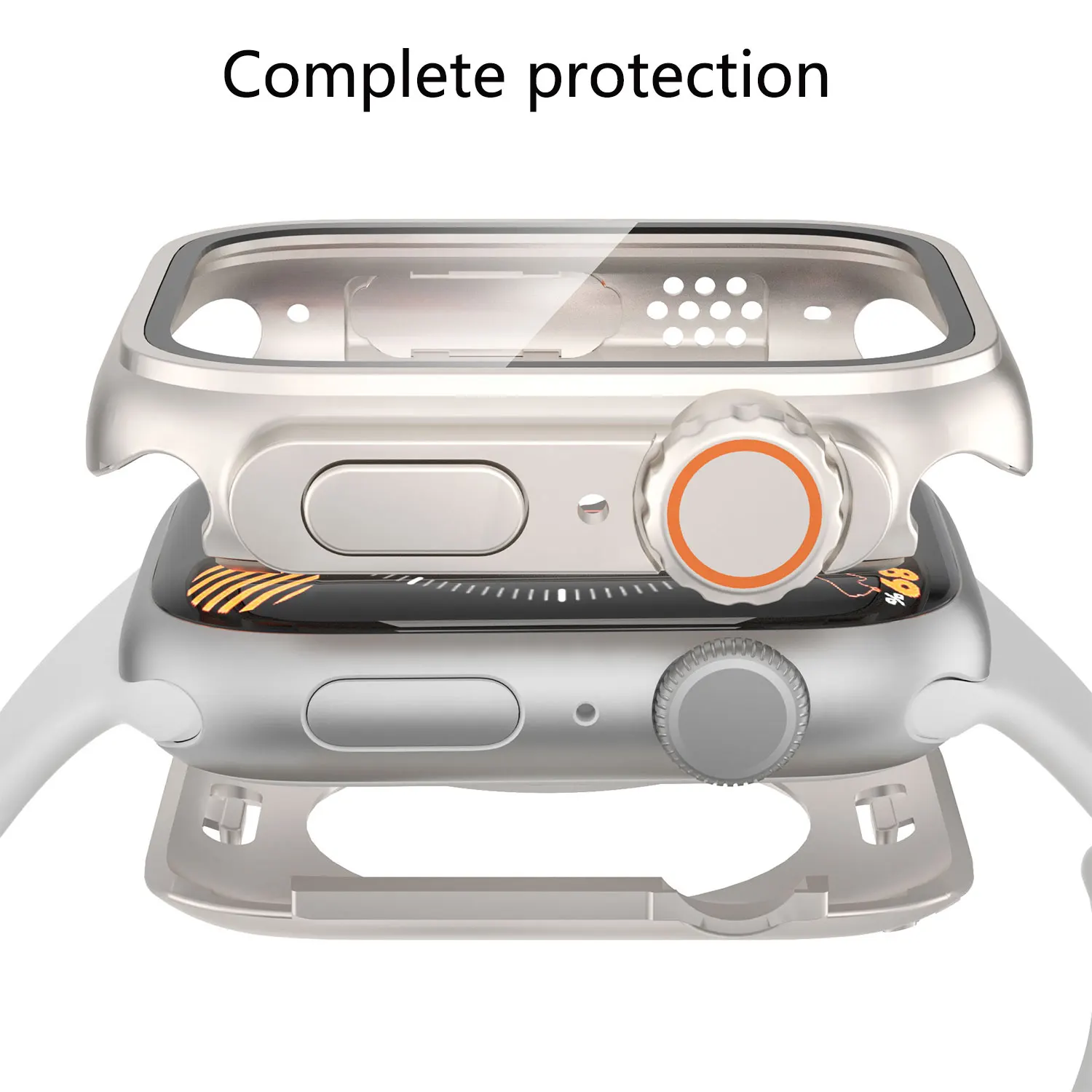 Защитный чехол Instant Ultra для Apple Watch S10case 40 41 44 45 46 мм 360 all inclusive водонепроницаемый ПК