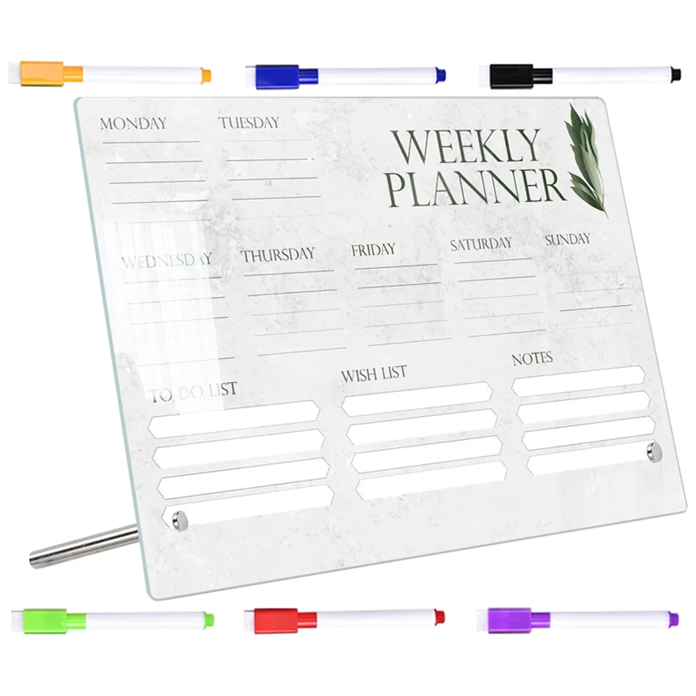 

1 Set Erasable Acrylic Board Fridge Calendar Acrylic Drawing Board for School Kitchen