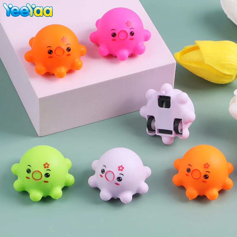 

10Pcs Octopus Return Cart Cute Funny Decompressio Toys Squeeze Soft Sticky Stress Relief Funny Toys For Adults and Children Gift