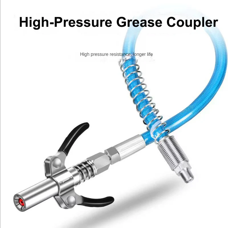 

Grease Gun Coupler 10000 PSI NPTI/8 High Pressure Grease Nozzle Oil Pump Car Syringe Lubricant Tip Repair Accessories Lubricant